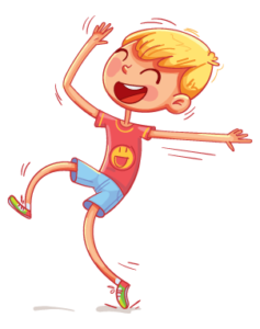 illustration of a happy boy